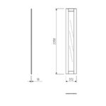 МАКС, комплект дверей, 75 см, с зеркалом, белый, М