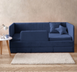 ДРИМЛАЙН КИДС, диван-кровать с матрасом и бортиком, 90х180 см, синий