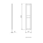 МАКС, дверь, 50 см, 2 заполнения, белый, М