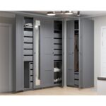 МАКС, комплект дверей, 75 см, 4 заполнения, серый, М