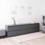 КАСТОР, тумба, 6 ящиков, 195х40х54 см, серый, М2