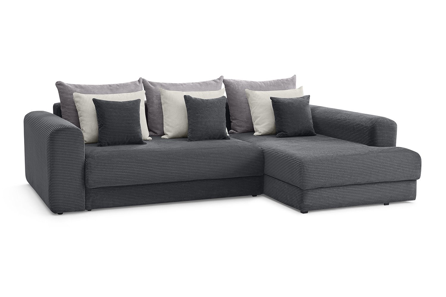 МЭДИСОН, угловой диван-кровать, угол справа, темно-серый, М6 МЭДИСОН, угловой диван-кровать, угол справа, темно-серый, М6