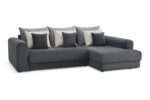 МЭДИСОН, угловой диван-кровать, угол справа, темно-серый, М6