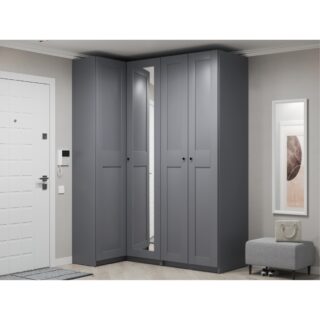 МАКС, комплект дверей, 75 см, 2 заполнения, серый, М