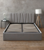 КЕЛЛИ, двуспальная кровать с подъемным механизмом, 160х200 см, серый