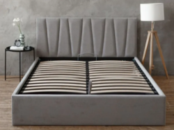 КЕЛЛИ, двуспальная кровать с подъемным механизмом, 160х200 см, серый