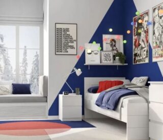 КАСТОР, тумба прикроватная, 2 ящика, 39х37х49 см, белый, М