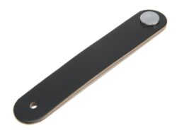 Ручка-кнопка CAPPIO, черная, кожаная