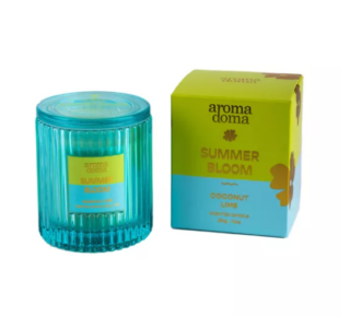 АРОМА БЛУМ, ароматическая свеча в банке, кокос и лайм