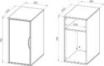 ИНГАР, тумба с дверью, белый