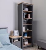 САГА, стеллаж, 70х42х215 см, серый/ясень, М2