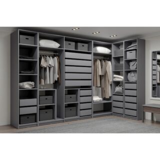 МАКС, каркас шкафа, 50х36х233 см, 2 полки, серый, М