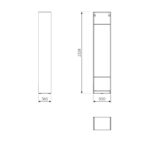 МАКС, каркас шкафа, 50х36х233 см, 2 полки, серый, М