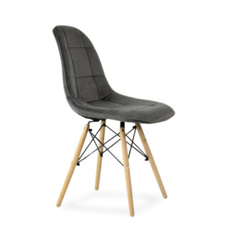 EAMES, стул, N-43, Pulsante, велюр, темно-серый, М