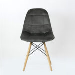 EAMES, стул, N-43, Pulsante, велюр, темно-серый, М