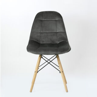 EAMES, стул, N-43, Pulsante, велюр, темно-серый, М