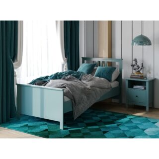 САГА, кровать односпальная, 90х200 см, бирюзовый, М3