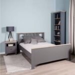 САГА, кровать двуспальная, 140х200 см, серый/ясень, М3