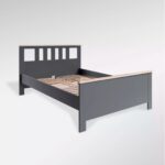 САГА, кровать двуспальная, 140х200 см, серый/ясень, М3