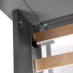 САГА, кровать двуспальная, 140х200 см, серый/ясень, М3