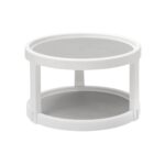 ГРИТЭН, подставка вращающаяся 2-х ярусная, с силиконовой вставкой, d=25 см, белый