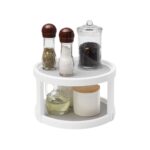 ГРИТЭН, подставка вращающаяся 2-х ярусная, с силиконовой вставкой, d=25 см, белый