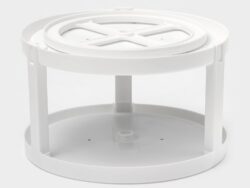 ГРИТЭН, подставка вращающаяся 2-х ярусная, с силиконовой вставкой, d=25 см, белый