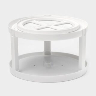 ГРИТЭН, подставка вращающаяся 2-х ярусная, с силиконовой вставкой, d=25 см, белый