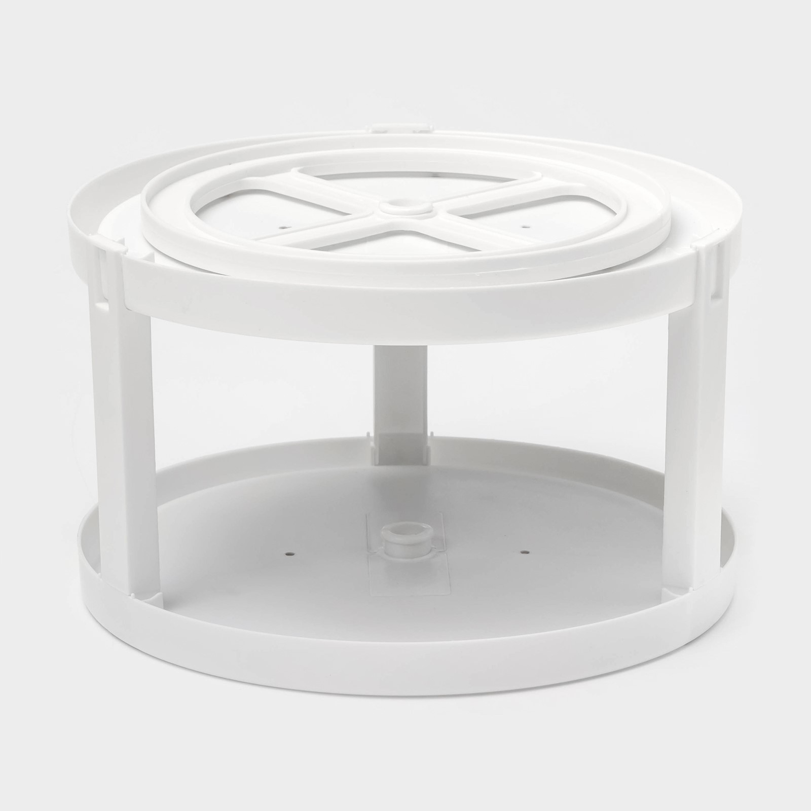 ГРИТЭН, подставка вращающаяся 2-х ярусная, с силиконовой вставкой, d=25 см, белый ГРИТЭН, подставка вращающаяся 2-х ярусная, с силиконовой вставкой, d=25 см, белый