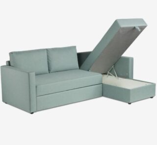 ВАЛО, диван-кровать угловой, мятно-серый, М3