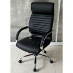 ОФИС K-8010, рабочее кресло, газлифт, экокожа, черный