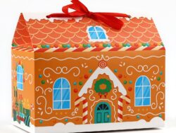 ВИНТЕР, коробка подарочная, пряничный домик, 10х18х14 см