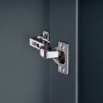 САГА, шкаф-витрина, 50х215 см, бирюзовый/ясень, М2