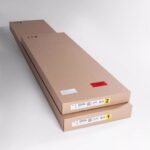 САГА, шкаф-витрина, 50х215 см, бирюзовый/ясень, М2