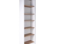 САГА, стеллаж, 70х42х215 см, белый/ясень, М2