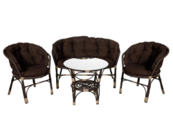 БАГАМЫ ЛАЙТ, набор садовой мебели, искусственный ротанг, коричневый, М7