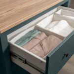 САГА, комод, 3 ящика, 92х101 см, бирюзовый/ясень, М2