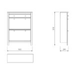 САГА, тумба для обуви, 2 двери, 1 ящик, 92х122 см, белый