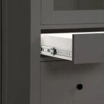 САГА, шкаф-витрина, 50х215 см, серый, М2