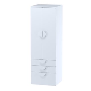 ПИКСИ, шкаф с 2 дверьми и 3 ящиками, 60x57x180, белый