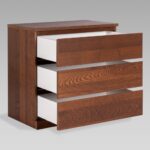 ВАРМА ПРАЙМ, комод, 3 ящика, 80х48х77 см, натуральный шпон, коричневый