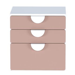 ПИКСИ, комод 3 ящика, 60x57x60 см, персиковый