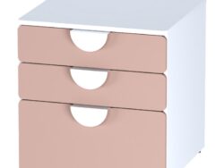 ПИКСИ, комод 3 ящика, 60x57x60 см, персиковый