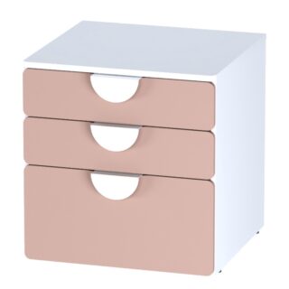 ПИКСИ, комод 3 ящика, 60x57x60 см, персиковый