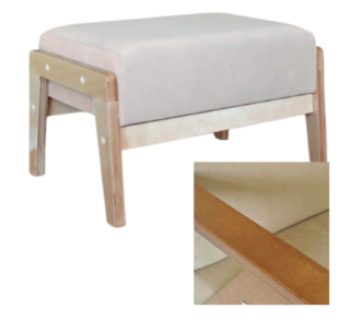 КУПЕР, пуф, дуб, бежевый, Ultra Beige