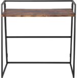 ВАДДЕР КОМПАКТ, письменный стол складной, 84,5х42 см, металл/мдф, темно-коричневый