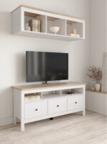 САГА, полка навесная, 3 секции, 131х62 см, белый