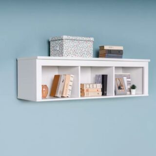 САГА, полка навесная, 3 секции, 131х62 см, белый