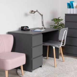 КАСТОР, стол письменный, 3 ящика, 116х65 см, серый, М2