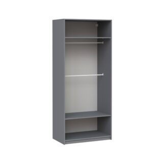 МАКС, каркас шкафа, 100х58х233 см, 2 полки, 2 штанги, серый, М2
